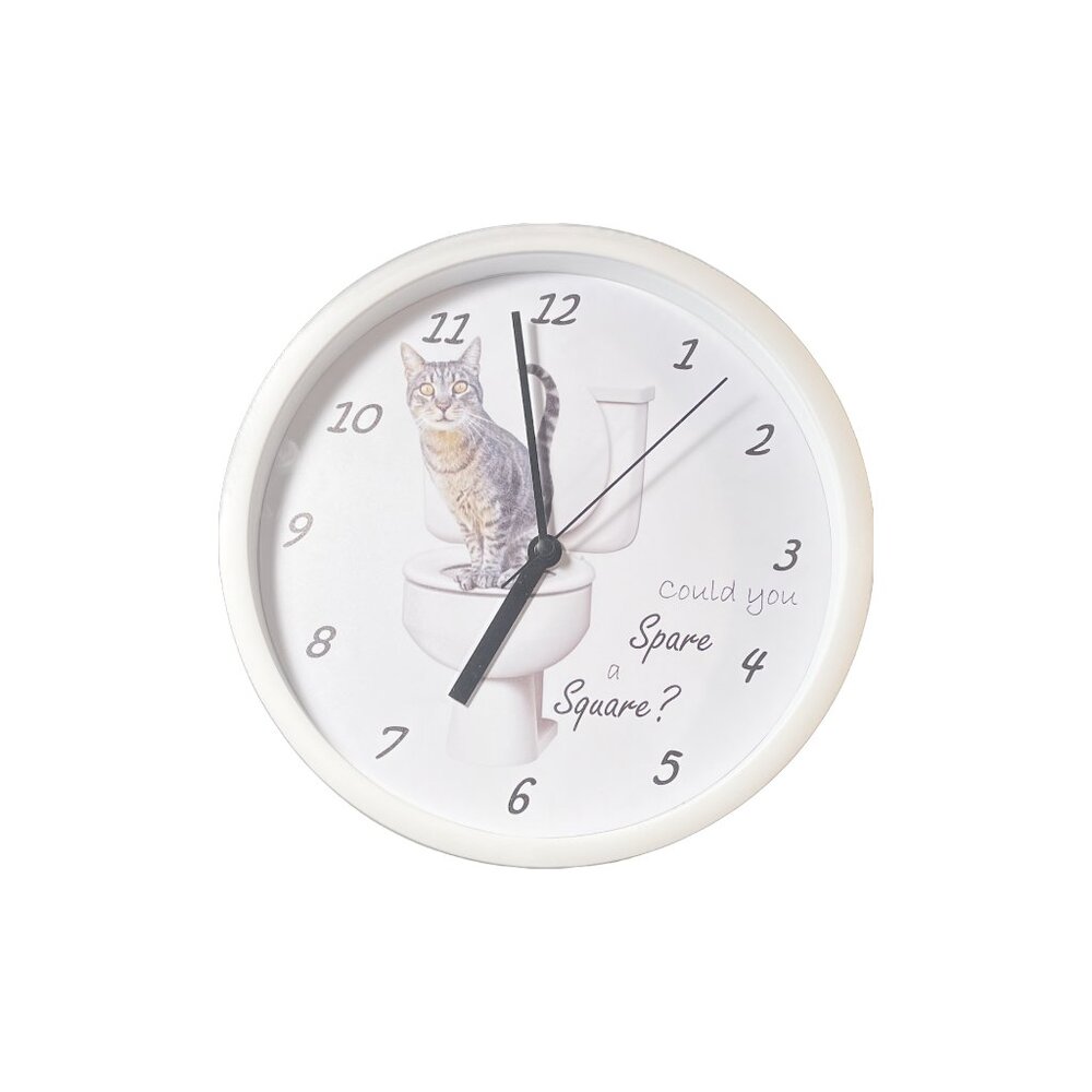 Spare A Square - Bathroom Humor 9" Wall Clock